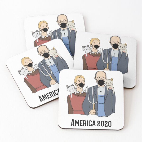 Item preview, American Gothic - Cat Version - America 2020 designed and sold by FinalCut55.