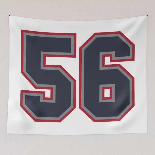 Item preview, 56 Navy Grey Red Sports Number Fifty-Six designed and sold by HelloFromAja.