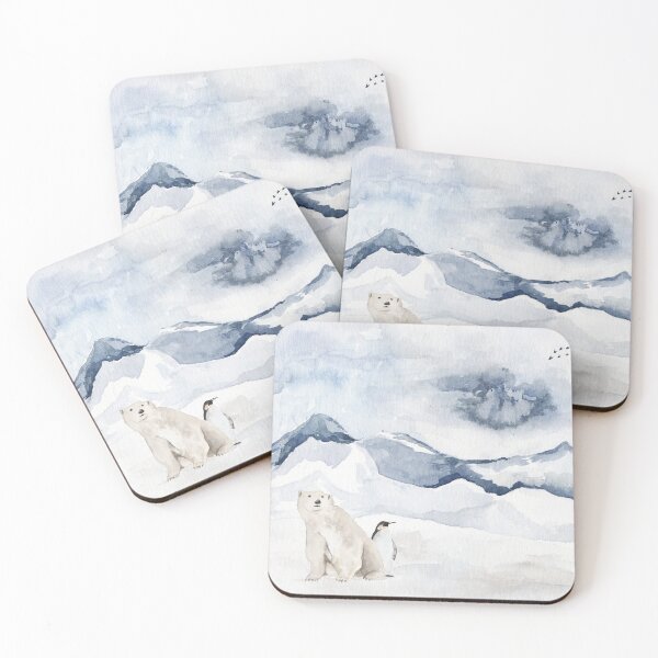 Item preview, Artic Watercolor Penguin Polar Bear designed and sold by junkydotcom.