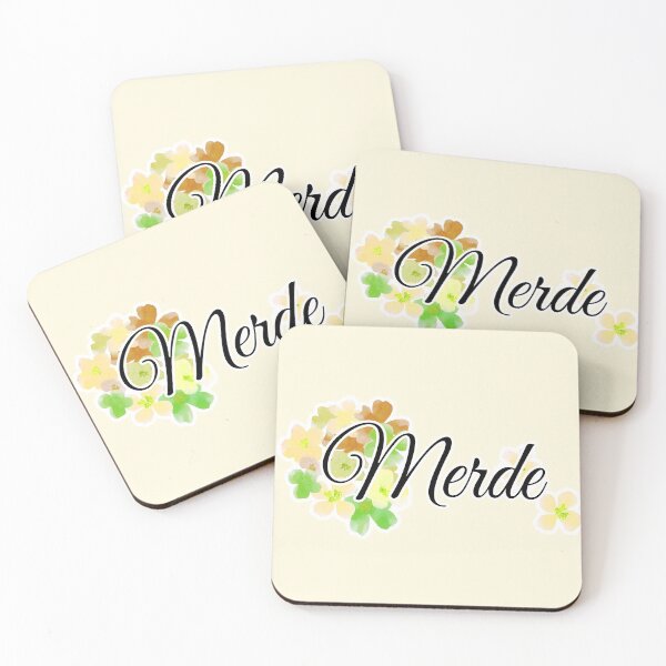 Item preview, Curse with style - Merde yellow flowers designed and sold by ViridianWonders.
