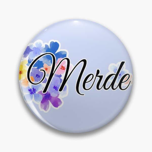 Item preview, Curse with style - Merde blue flowers designed and sold by ViridianWonders.