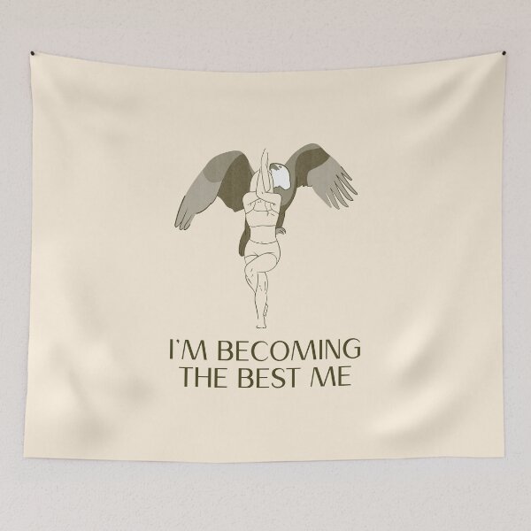 Item preview, I'm becoming the best me. Eagle Yoga Pose designed and sold by Knitowork.