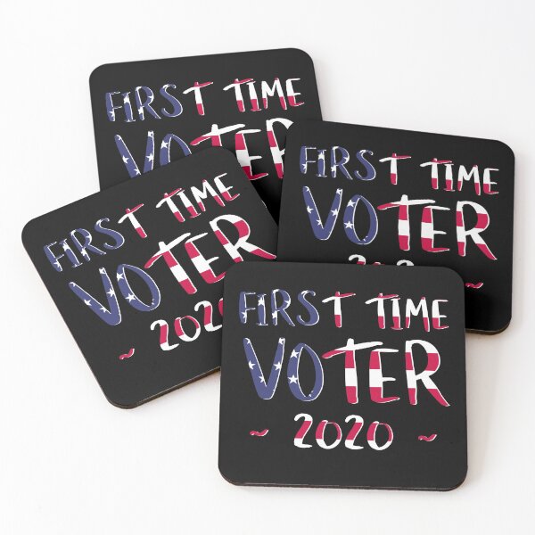 Item preview, First Time Voter 2020 - Election Voting 2020 Patriotic American Flag Design  designed and sold by FunnySunny T-Shirts.
