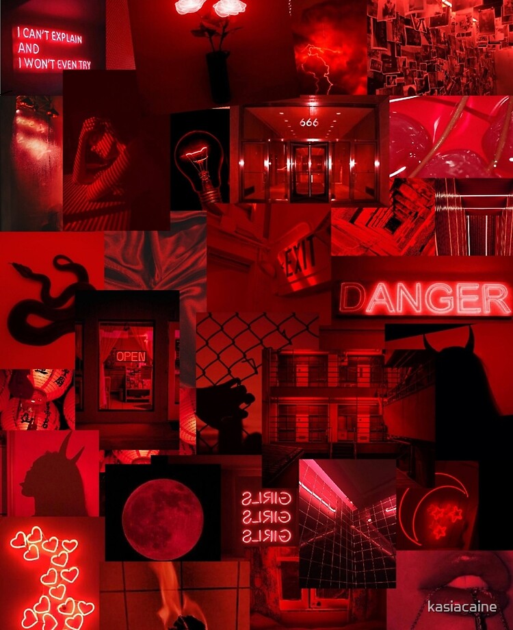 Red Aesthetic Collage Ipad Case Skin For Sale By Kasiacaine Redbubble