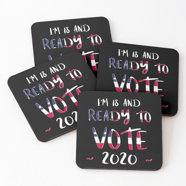 Item preview, 18 & Ready To Vote First Time Voter 2020 - Election Voting 2020 Patriotic American Flag Design  designed and sold by FunnySunny T-Shirts.