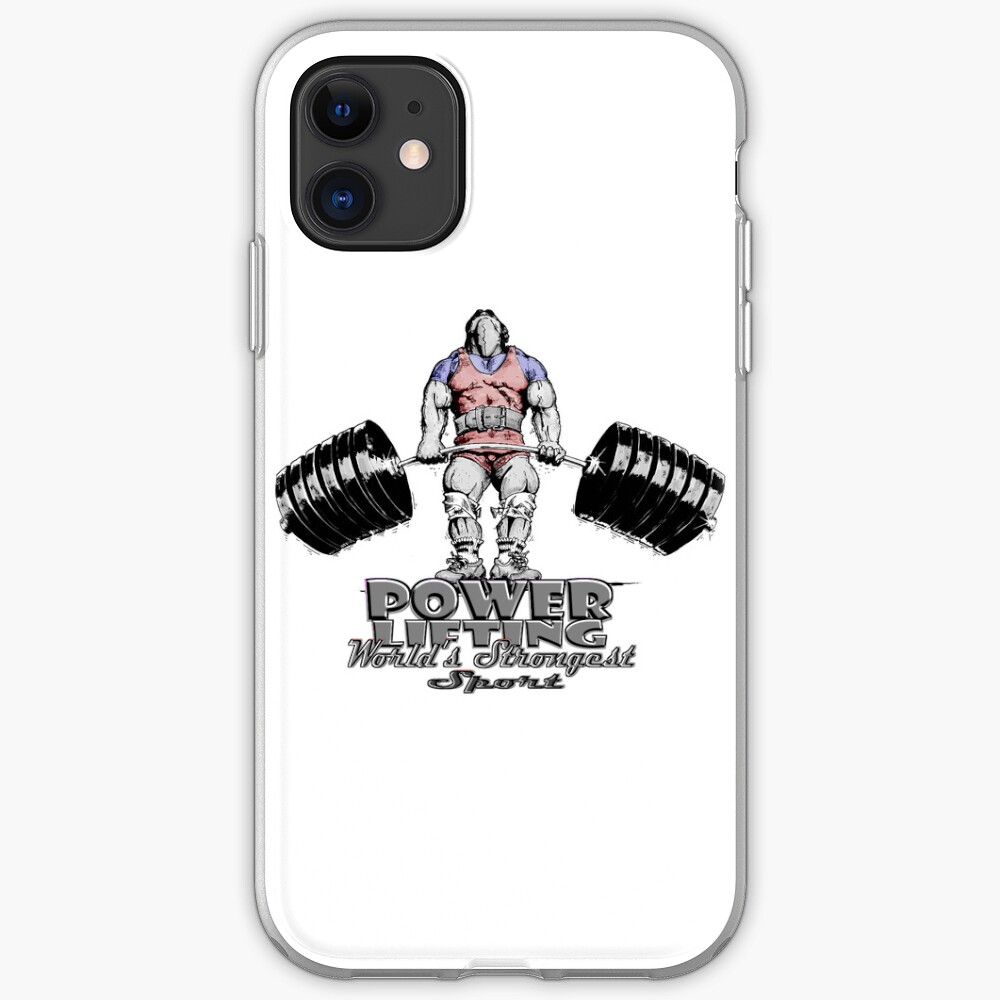 "POWERLIFTING WORLD'S STRONGEST SPORT" iPhone Case & Cover by