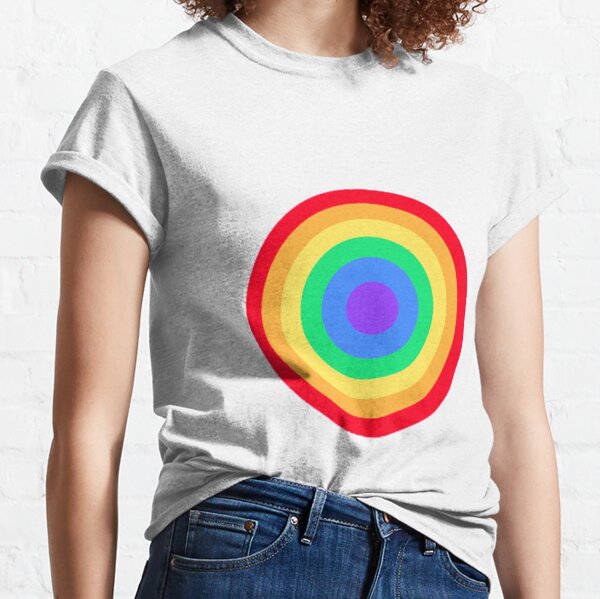 Rainbow Target T Shirts Redbubble - lucky s rainbow adidas shirt roblox