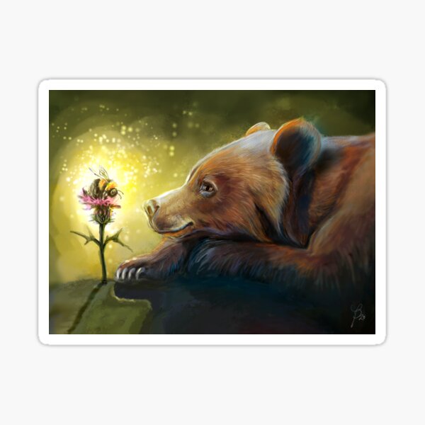 Bumblebee bear Sticker