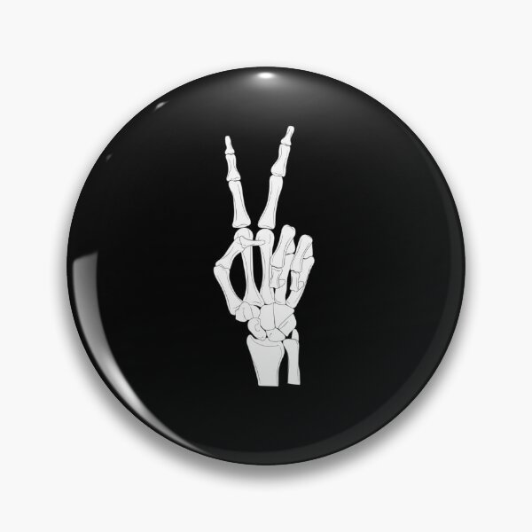 Item preview, Skeleton Peace Sign Goth Halloween designed and sold by LittleCuteArt.