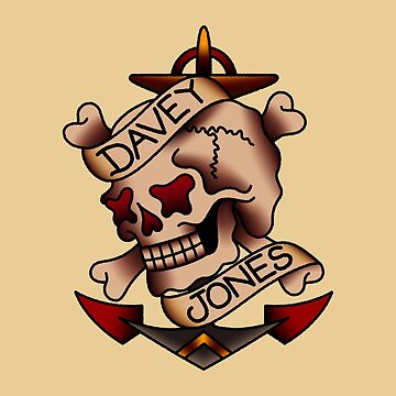 Artwork thumbnail, Salty-Dog2 American Traditional Davey Jones Nautical Skull by Salty-Dog2