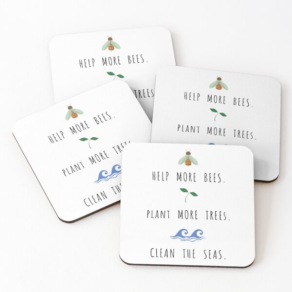 Item preview, Help Bees, Plant Trees, Clean Seas designed and sold by aurorart.