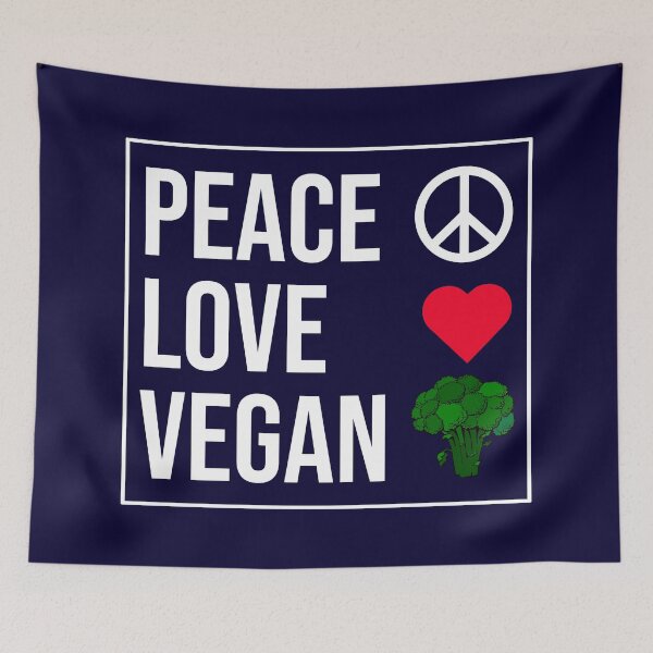 Item preview, Peace Love Vegan designed and sold by CatArtStore.