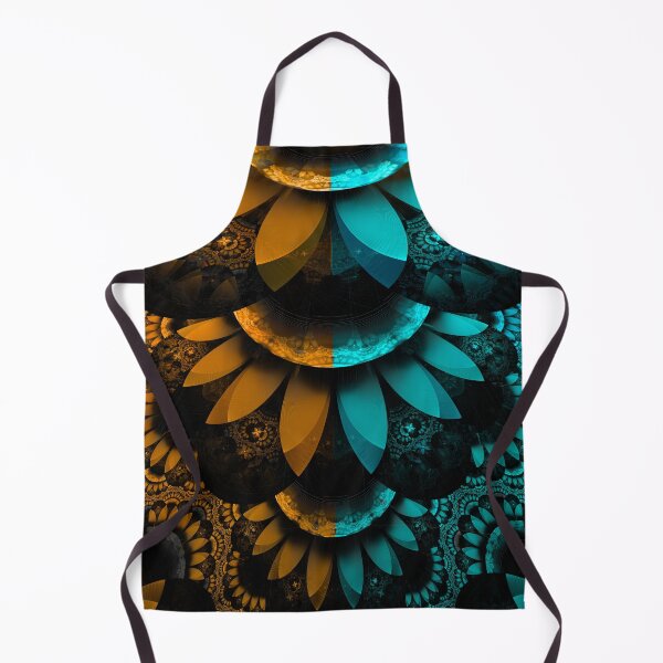 Item preview, Turquoise and Orange Fractal Feather Plumage designed and sold by San Jaya Prime.