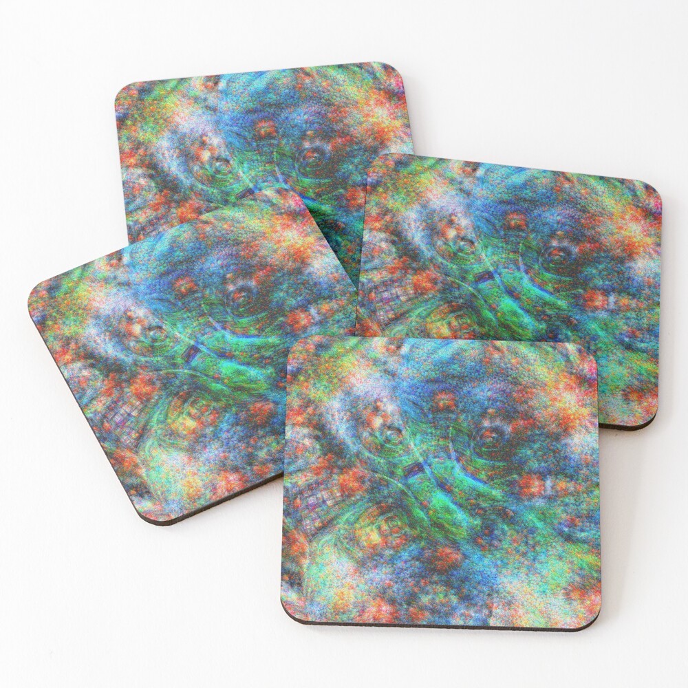 Mermaid #DeepDream Coasters (Set of 4)