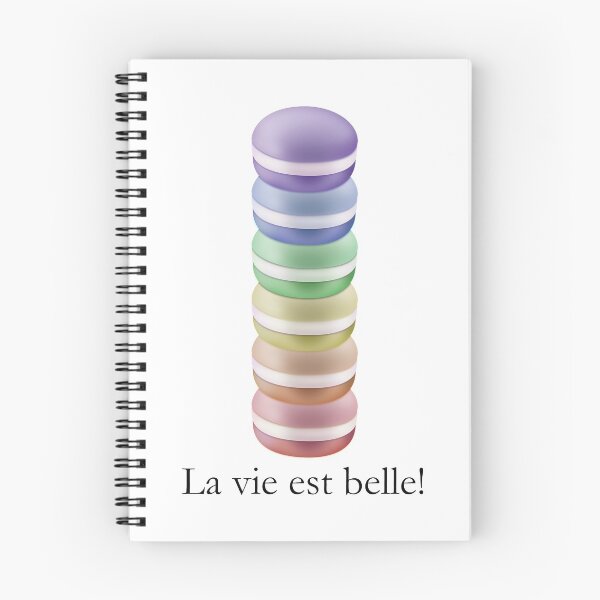 Item preview, Colorful stack of sweet macarons: la vie est belle designed and sold by Happy Puppy Print On Demand.