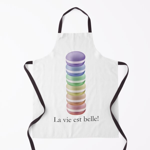 Item preview, Colorful stack of sweet macarons: la vie est belle designed and sold by Happy Puppy Print On Demand.