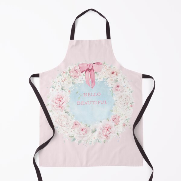 Item preview, Hello Beautiful, pink pastel floral wreath designed and sold by Wendy Paula Patterson.