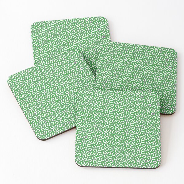 Item preview, White Horseshoes on Green designed and sold by AlteredAtelier.