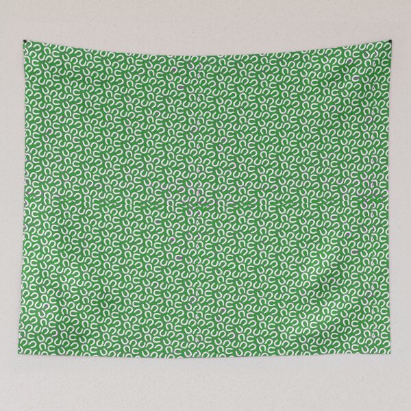Item preview, White Horseshoes on Green designed and sold by AlteredAtelier.