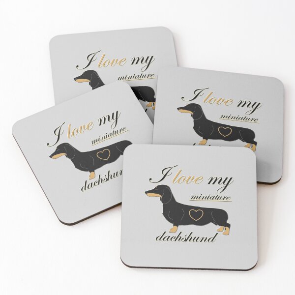 Item preview, I love my miniature dachshund text with the dog and heart designed and sold by CiniArt.