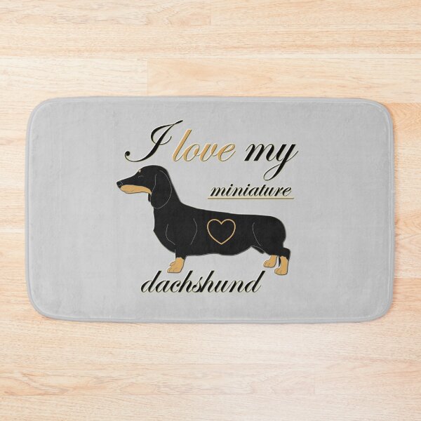 Item preview, I love my miniature dachshund text with the dog and heart designed and sold by CiniArt.
