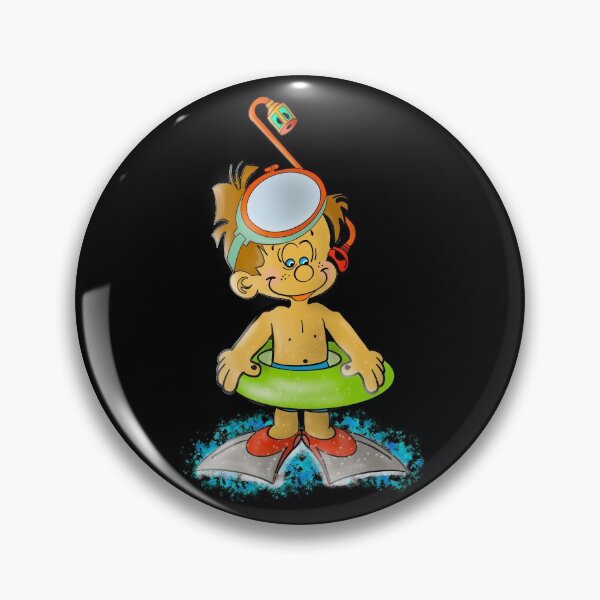 Item preview, Jongen gaat lekker zwemmen en snorkelen designed and sold by Zwembad Vergelijker.