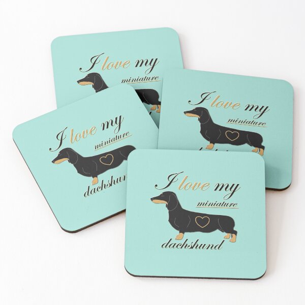 Item preview, Copy of I love my miniature dachshund text with the dog and heart designed and sold by CiniArt.