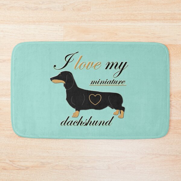 Item preview, Copy of I love my miniature dachshund text with the dog and heart designed and sold by CiniArt.