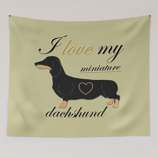 Item preview, Copy of Copy of I love my miniature dachshund text with the dog and heart designed and sold by CiniArt.