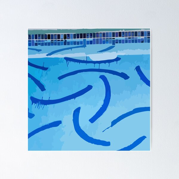 Aperçu de l'œuvre La piscine de David Hockney créée et vendue par carlarmes.