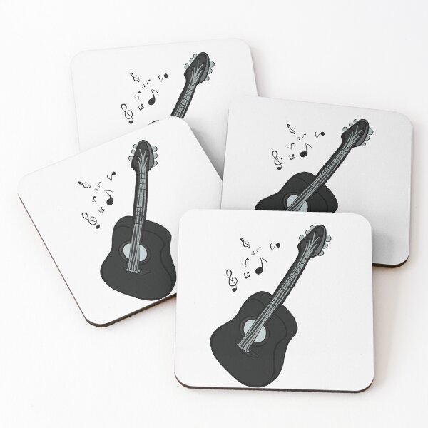 Item preview, Simple black acoustic guitar  designed and sold by Mermaidssparkle.