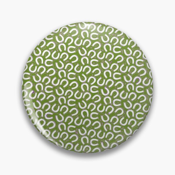 Item preview, White Horseshoes on Olive Drab Green designed and sold by AlteredAtelier.
