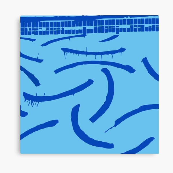 Abstract VectorArt inspired By David Hockney Swimming Pool Canvas Print