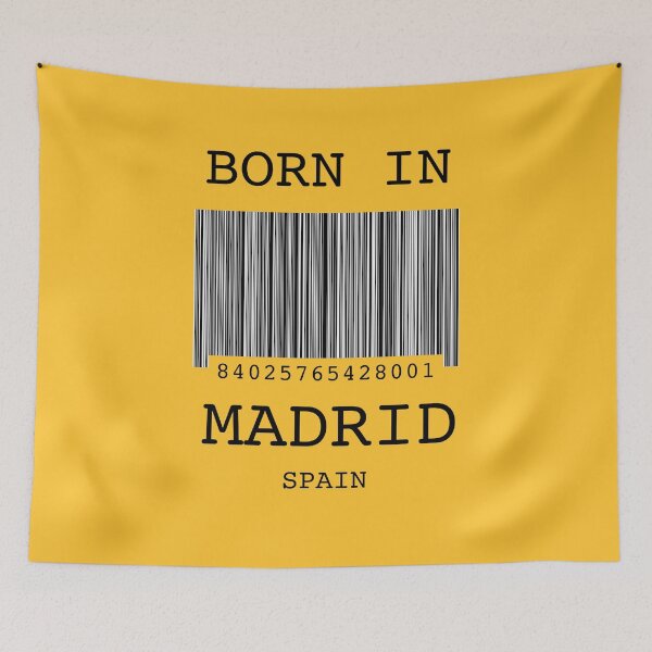 Item preview, Born in Madrid Barcode designed and sold by Kipcio.