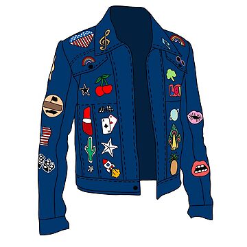 Elton john denim jacket on sale patches