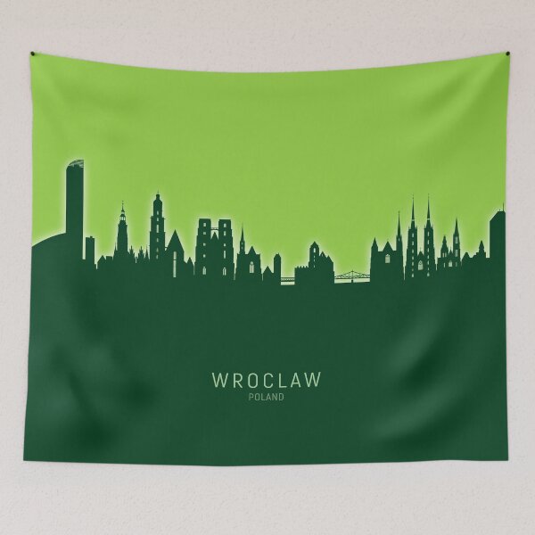 Item preview, Wroclaw Poland Skyline designed and sold by ArtPrints.
