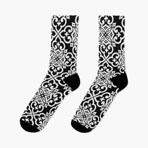 Item preview, Black and White Ethnic Arabic Pattern designed and sold by SoccaTamam.