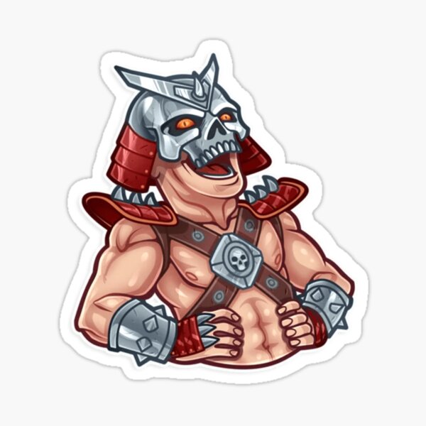 Sticker face shao kahn Poster for Sale by RandyMorales