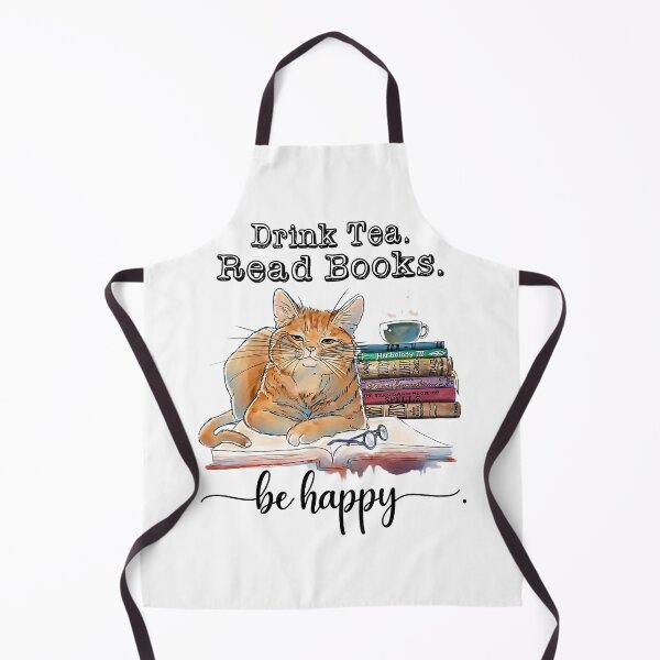 Item preview, Drink tea read books be happy cat designed and sold by HolmesMillie1.