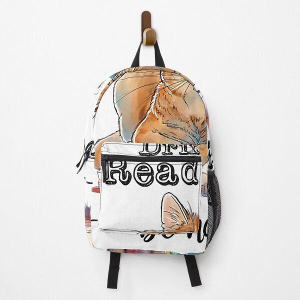Item preview, Drink tea read books be happy cat designed and sold by HolmesMillie1.