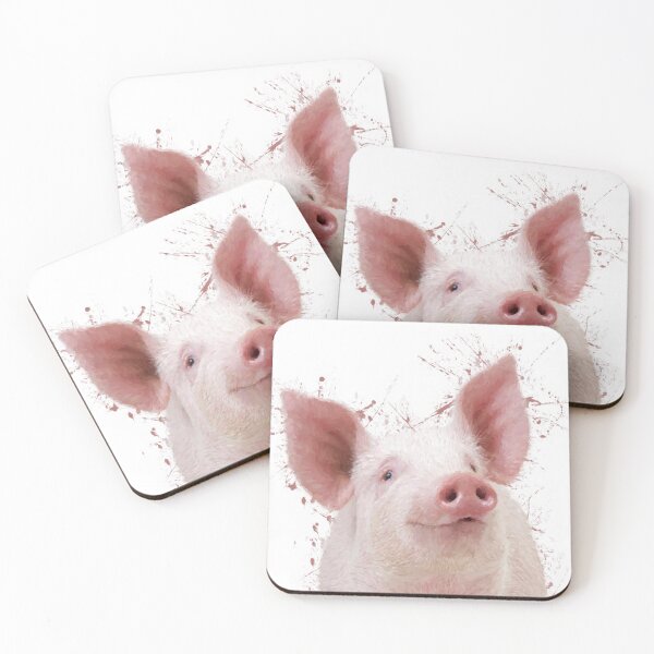 Item preview, Baby pig watercolor animals nursery decor designed and sold by DelzStudio.