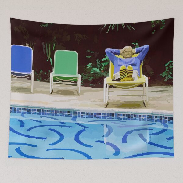 Item preview, David Hockney Relaxing Vector Art designed and sold by carlarmes.