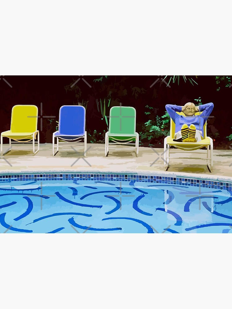 David Hockney Relaxing Vector Art by carlarmes