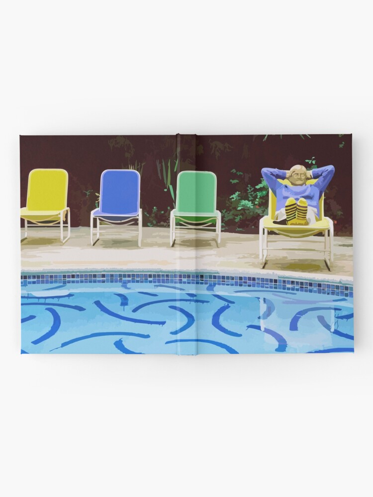 Alternate view of David Hockney Relaxing Vector Art Hardcover Journal