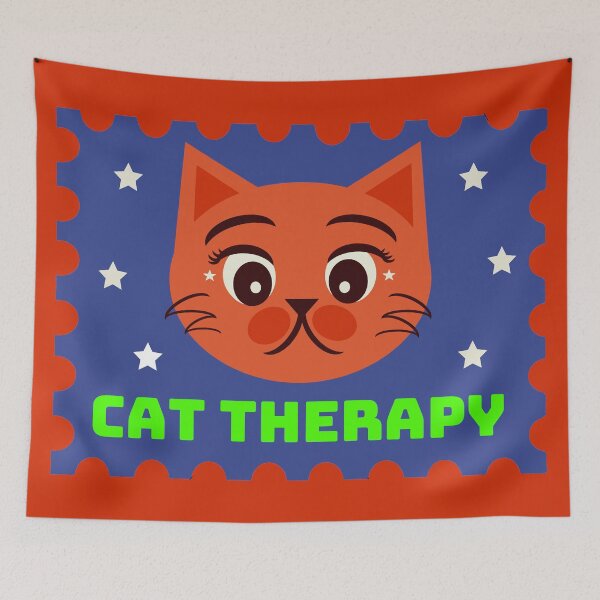 Artikelvorschau, Katzentherapie Poststempel entworfen und verkauft von aaalou.