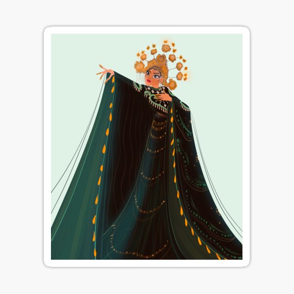 Maria Callas as Turandot cartoon character Sticker