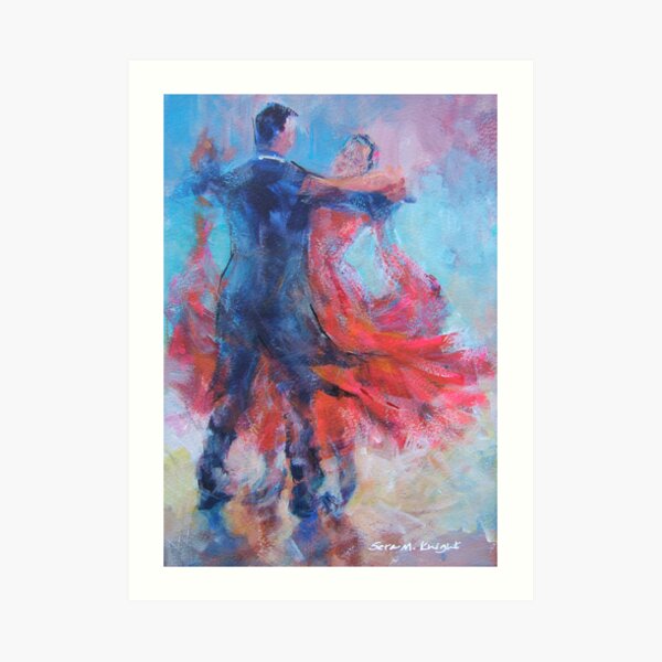 Ballroom Dancers In Hold - Dance Art Gallery Art Print
