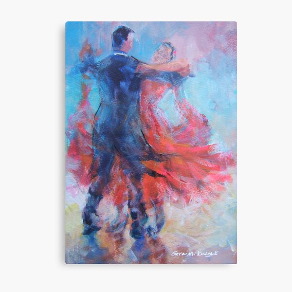 Ballroom Dancers In Hold - Dance Art Gallery Metal Print