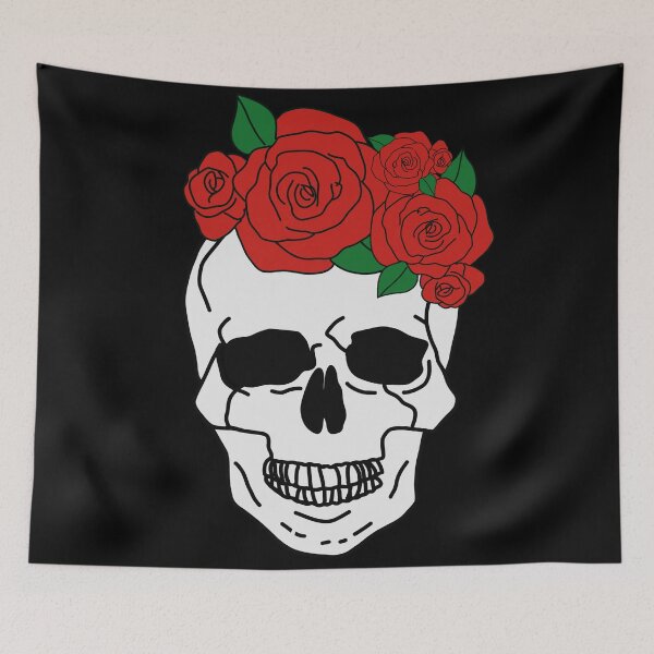 Item preview, Skull and roses halloween  designed and sold by Mermaidssparkle.
