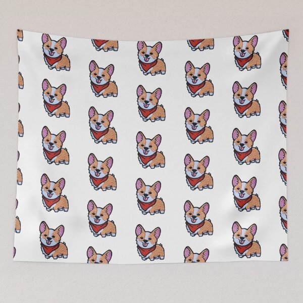 Item preview, Corgi with Scarf Sticker designed and sold by designolo.